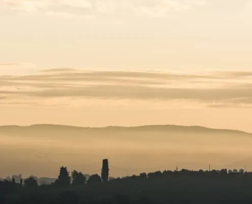 Sonnenaufgang in der Toskana